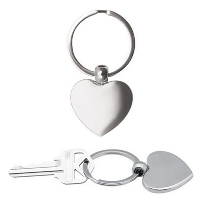 Heart Shaped Stainless Steel Keychain