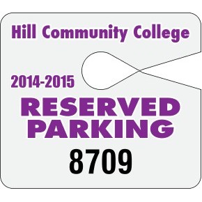 .035" Jumbo White Reflective Hang Tag Parking Permit