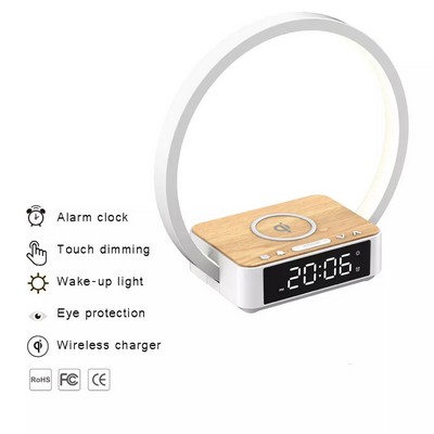 Bedside Table Lamp, WILIT Touch Lamp with Alarm Clock