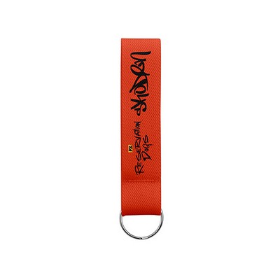 Wide Elastic Key Fob w/Split Ring