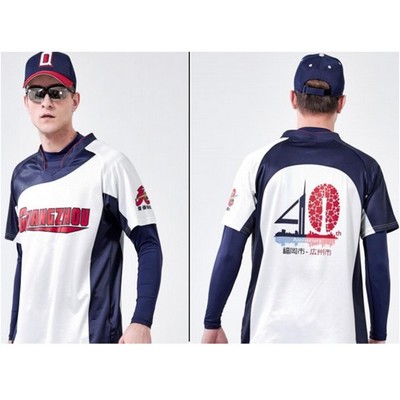 Premium Full Sublimation Mandarin Collar Raglan Baseball Jersey - Nike Butterfly Lattice