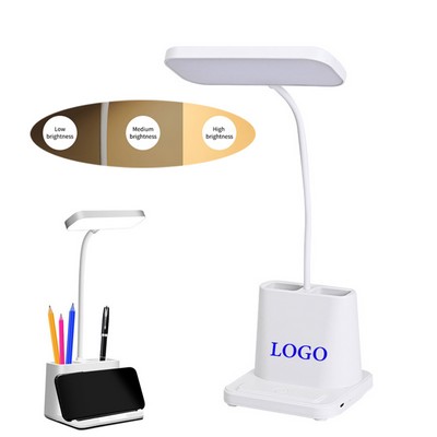 LED Table Lamp with Phone Pen Holder