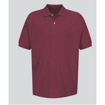 Red Kap™ Men's Short Sleeve Basic Piqué Polo w/Pocket - Burgundy Red