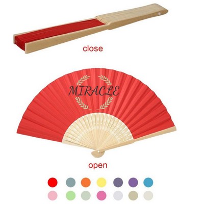 Folding Bamboo Paper Fan