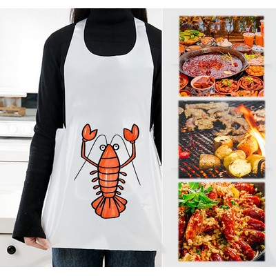 15.6" X 30.7" Disposable Plastic Apron Seafood Bibs