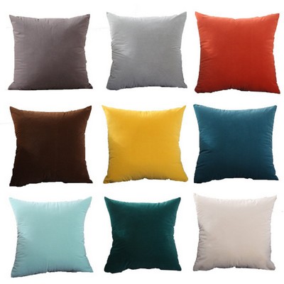 9 x 14 Inch Premium Square Satin Silk Polyester Short Plush Throw Pillowcase With Hidden Zipper