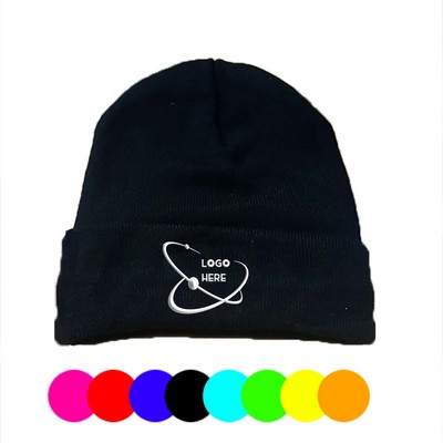 MOQ 50 Warm Cozy Knitted Cuffed Skull Cap for Adults Kids