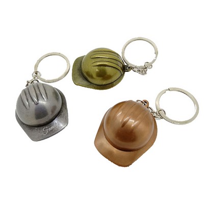 Metal Hard Hat Keychain