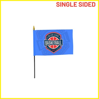 4" x 6" Hand Flag - Single Sided