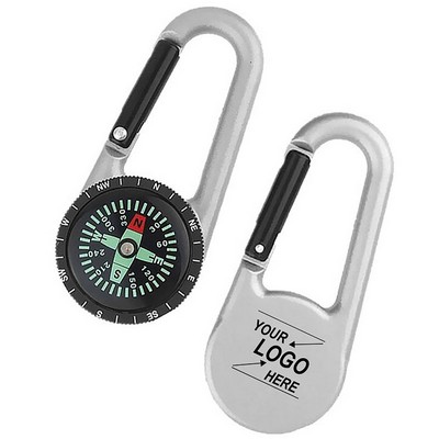 2-in-1 Carabiner Compass with Zinc Alloy