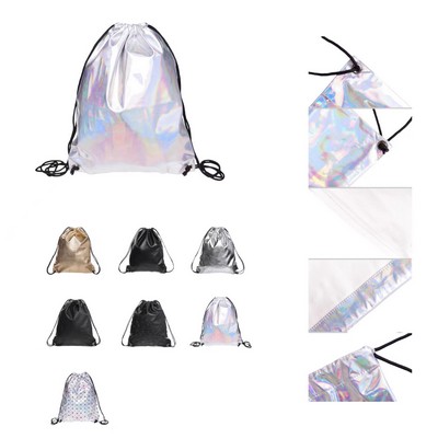 Shiny Drawstring Backpack