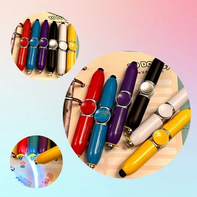 3-In-1 Fidget Pen Spinner Stylus with LED Light