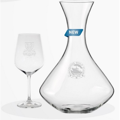 Oasis Wine Carafe 1.5L & 4 Wine Glasses-Set 1 Etch*