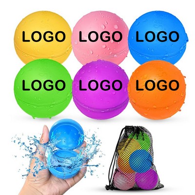 6 Self-Sealing Reusable Water Balloons Set with Bag