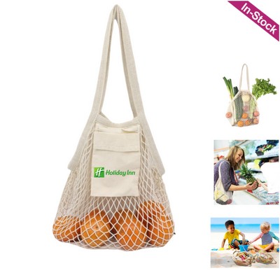 Collapsible Cotton Mesh Tote Bag