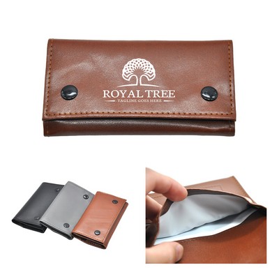 Leather Tri-Fold Tobacco Pouch