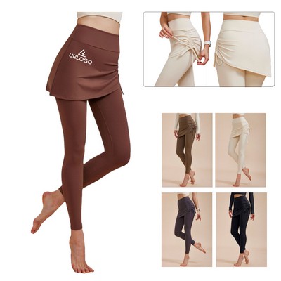 Drawstring High-waisted Leggings