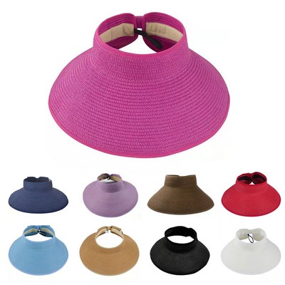 Roll-up Straw Sun Visor