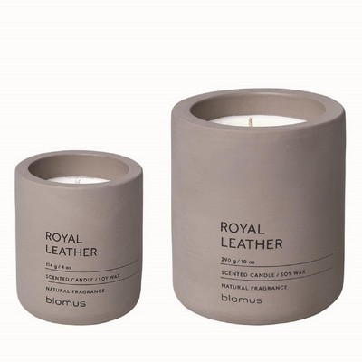 blomus FRAGA Royal Leather Candle Set in Concrete Container