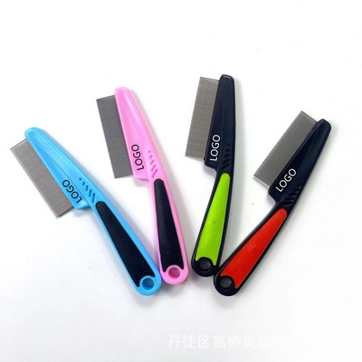 Rubber Handle Dog Hair Pin Comb