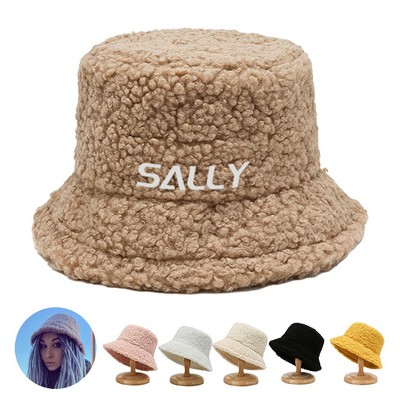 Faux Lamb Wool Bucket Hat