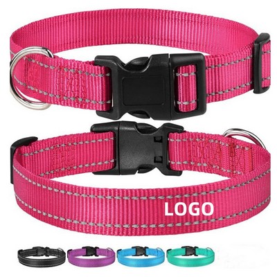 Reflective Dog Collar with Buckle