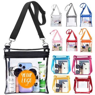 Transparent PVC Handbag Shoulder Crossbody Storage Bag