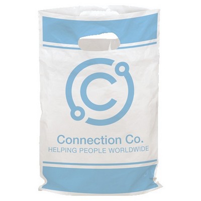 One Color 1-sided White Plastic Bag 6" x 9"