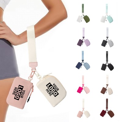 Wristlet Waterproof Nylon Coin Purse Portable Card Holder