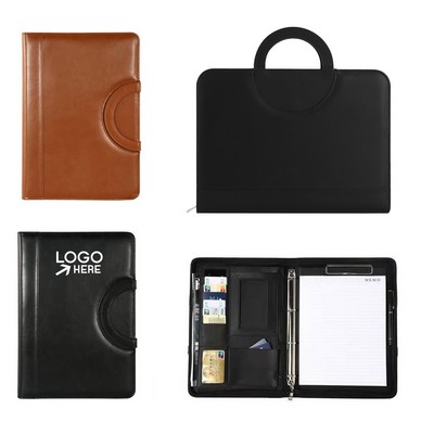 Pu Business Padfolio With Zipper