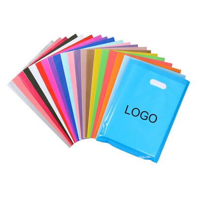 Die Cut Handle Plastic Shopping Bags (12"x15")