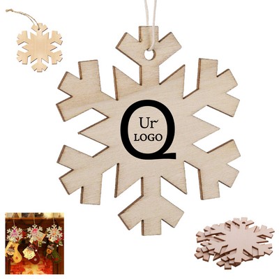 Wooden Snowflake Tree Ornaments