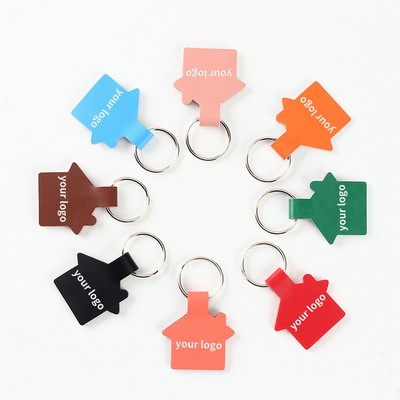 Leather New House Keychain