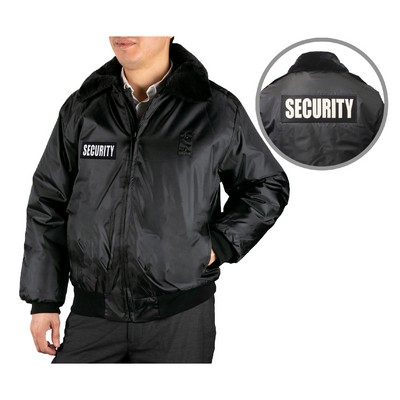 Security Bomber Jacket with Reflective Identifier