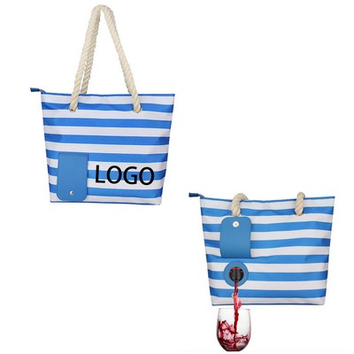 Beach Wine Tote Bag