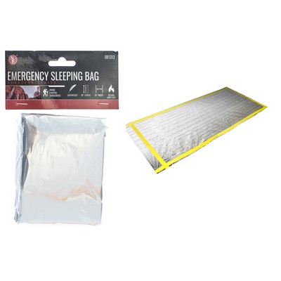 Emergency Sleeping Bag measuring 83" x 36", made of 12um thick Aluminized PET Film