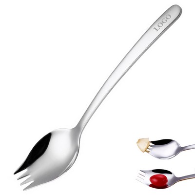 Silver 2 IN 1 Salad Fork Spoon