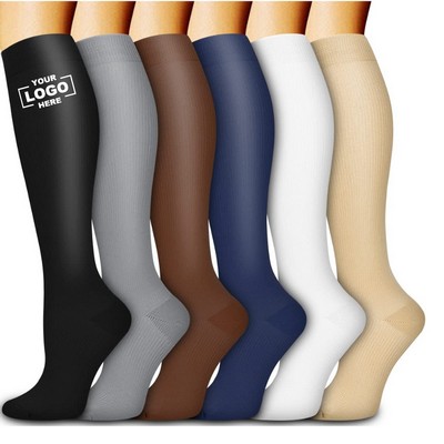 Compression Knee High Socks for Nursing, Running, Travel