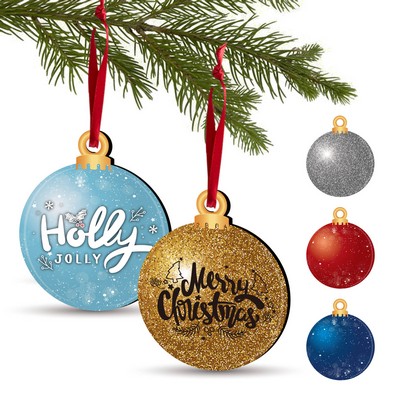 Full Color Christmas Ornament - Snowball