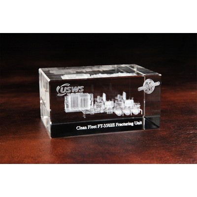 Crystal Standard Rectangle Award (3 1/8"x4 3/4"x3 1/8")