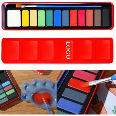 12 Colors Watercolor Paint Set