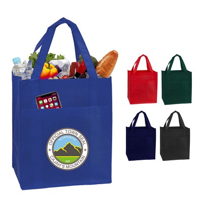 90+ GSM Non-Woven Pocket Shopper Tote