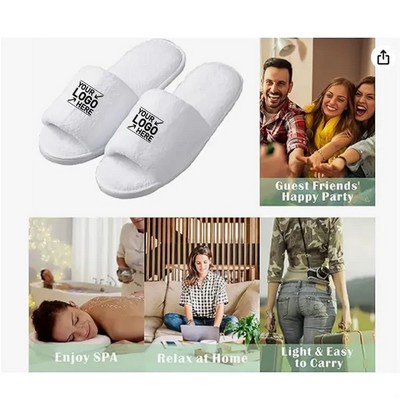 Open Toe Spa Slippers