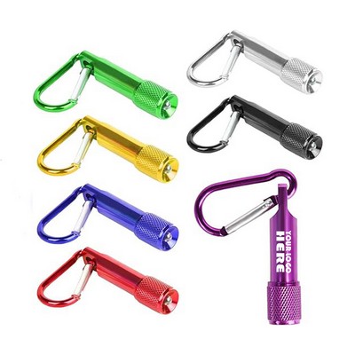 Aluminum Carabiner LED Flashlight Keychain