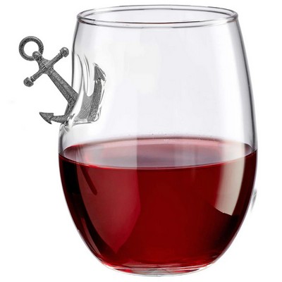 Anchor Embedded Wine Glass