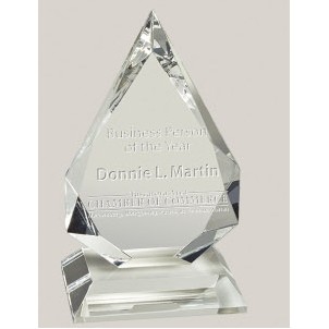 6.75" Prestige Flame Optical Crystal Award