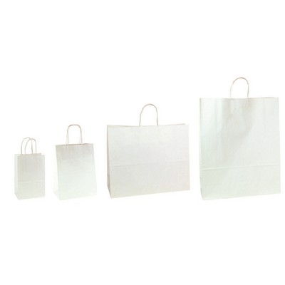 White Kraft Shopping Bag (8" x4 3/4" x13 5/8")