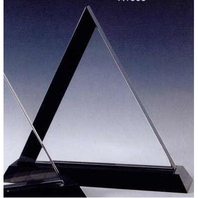 Black Crystal Triangle Award w/Base (10"x10¼")