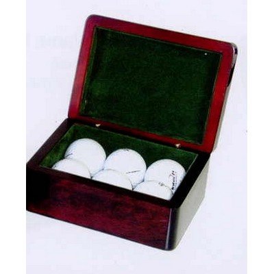 Piano Finish Wood Golf Ball Box