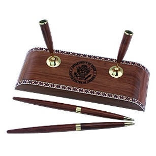 7-7/8"x2-3/4"x1" Double Pen Wooden Stand